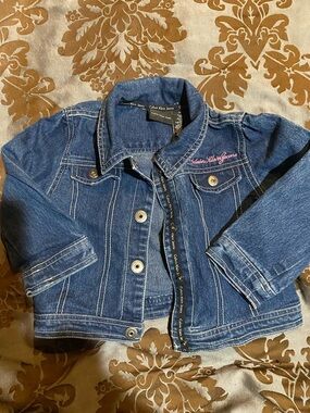 Calvin Klein Jeans Toddler Dark Blue Denim Jacket with Contrast Stitching